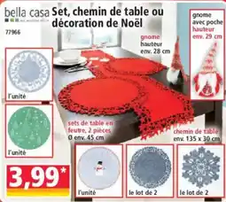 Norma bella casa Set, chemin de table ou décoration de Noël offre
