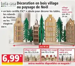 Norma bella casa Décoration en bois village ou paysage de Noël offre