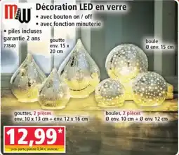 Norma m&w Décoration LED en verre offre