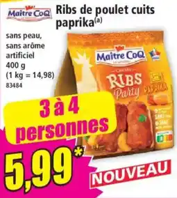 Norma Maitre CoQ Ribs de poulet cuits paprika offre