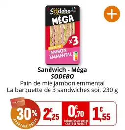 Coccinelle Supermarché SODEBO Sandwich - Méga offre