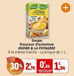 Coccinelle Supermarché KNORR & LA POTAGÈRE Soupe Douceur d'automne offre