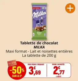 Coccinelle Supermarché Milka Tablette de chocolat offre