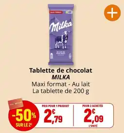 Coccinelle Supermarché Milka Tablette de chocolat offre