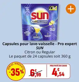 Coccinelle Supermarché SUN Capsules pour lave-vaisselle offre