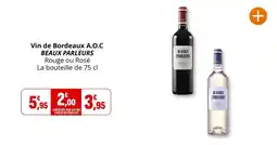 Coccinelle Supermarché BEAUX PARLEURS Vin de Bordeaux A.O.C offre