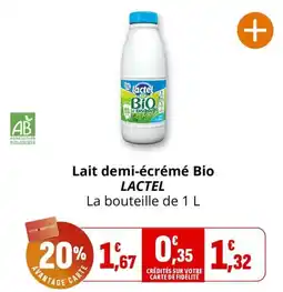 Coccinelle Supermarché LACTEL Lait demi-écrémé Bio offre