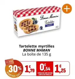 Coccinelle Supermarché BONNE MAMAN Tartelette myrtilles offre