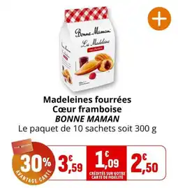 Coccinelle Supermarché BONNE MAMAN Madeleines fourrées offre
