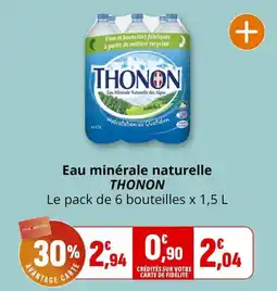 Coccinelle Supermarché THONON Eau minérale naturelle offre