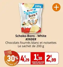 Coccinelle Supermarché KINDER Schoko-Bons White offre