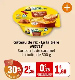 Coccinelle Supermarché La laitière Gâteau de riz offre
