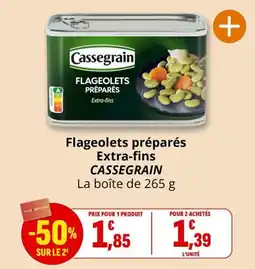 Coccinelle Supermarché Cassegrain Flageolets préparés offre