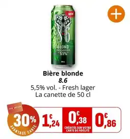 Coccinelle Supermarché 8.6 Bière blonde offre