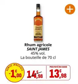 Coccinelle Supermarché SAINT JAMES Rhum agricole offre