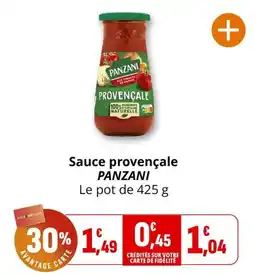 Coccinelle Supermarché PANZANI Sauce provençale offre