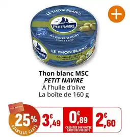 Coccinelle Supermarché PETIT NAVIRE Thon blanc MSC offre