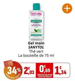 Coccinelle Supermarché SANYTOL Gel mains désinfectant offre