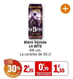 Coccinelle Supermarché LA BÊTE Bière blonde offre