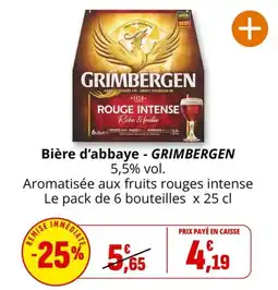Coccinelle Supermarché GRIMBERGEN Bière d'abbaye offre