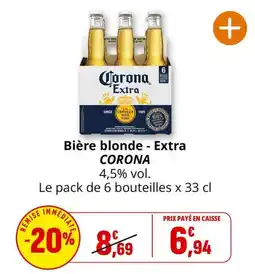 Coccinelle Supermarché Corona Bière blonde - Extra offre