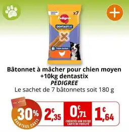 Coccinelle Supermarché PEDIGREE Bâtonnet à mâcher pour chien moyen offre