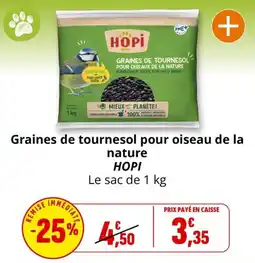 Coccinelle Supermarché HOPI Graines de tournesol pour oiseau de la nature offre