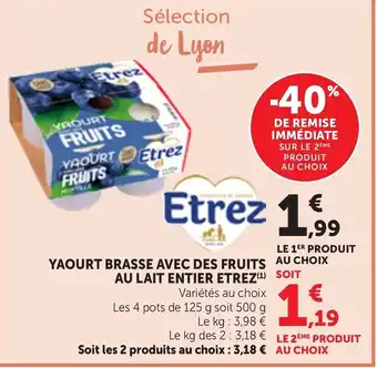 Etrez Yaourt brasse avec des fruits
