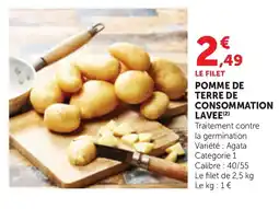 Maximarché POMME DE TERRE DE CONSOMMATION LAVEE offre