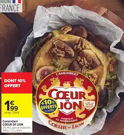 Carrefour Market Coeur de Lion Camembert offre