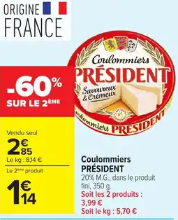 Carrefour Market Coulommiers PRÉSIDENT offre