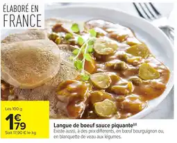 Carrefour Market Langue de boeuf sauce piquante offre
