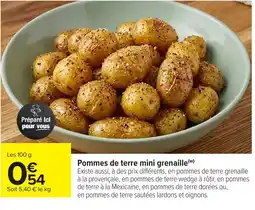 Carrefour Market Pommes de terre mini grenaille offre