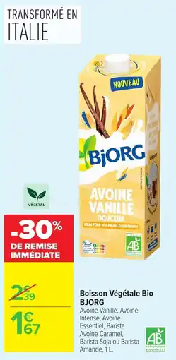 Carrefour Market BJORG Avoine Vanille offre
