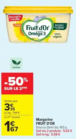 Carrefour Market Fruit d'Or Margarine offre