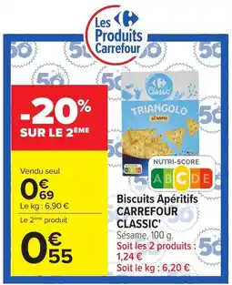 Carrefour Market Carrefour Classic Biscuits Apéritifs offre