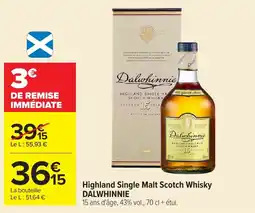 Carrefour Dalwhinnie Highland Single Malt Scotch Whisky offre