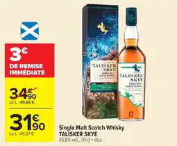 Carrefour TALISKER SKYE Single Malt Scotch Whisky offre