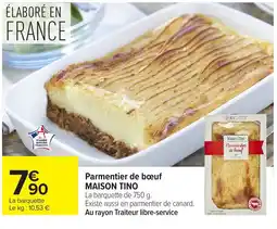 Carrefour MAISON TINO Parmentier de bœuf offre