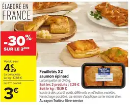 Carrefour MAISON BOLARD Feuilletés saumon - épinards offre