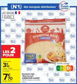 Carrefour Market Carrefour Classic Emmental râpé offre