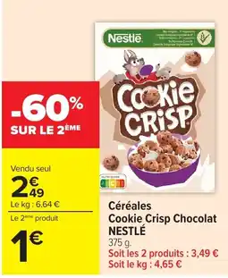 Carrefour Market Nestlé Cookie Crisp Chocolat offre