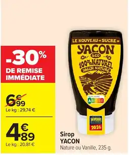 Carrefour Market YACON Sirop offre