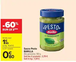 Carrefour Market Barilla Sauce Pesto offre