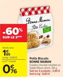 Carrefour Market Bonne Maman Petits Cookies offre