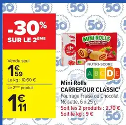 Carrefour Market Carrefour Classic' Mini Rolls offre