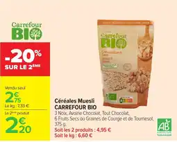 Carrefour Carrefour BIO Céréales Muesli offre