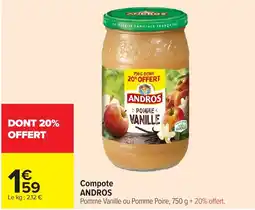 Carrefour ANDROS Compote offre
