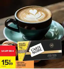 Carrefour CARTE NOIRE Café moulu offre