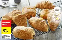 Carrefour Market 4 croissants + 4 pains au chocolat pur beurre offre